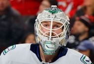 Thatcher Demko in action for the Vancouver Canucks
